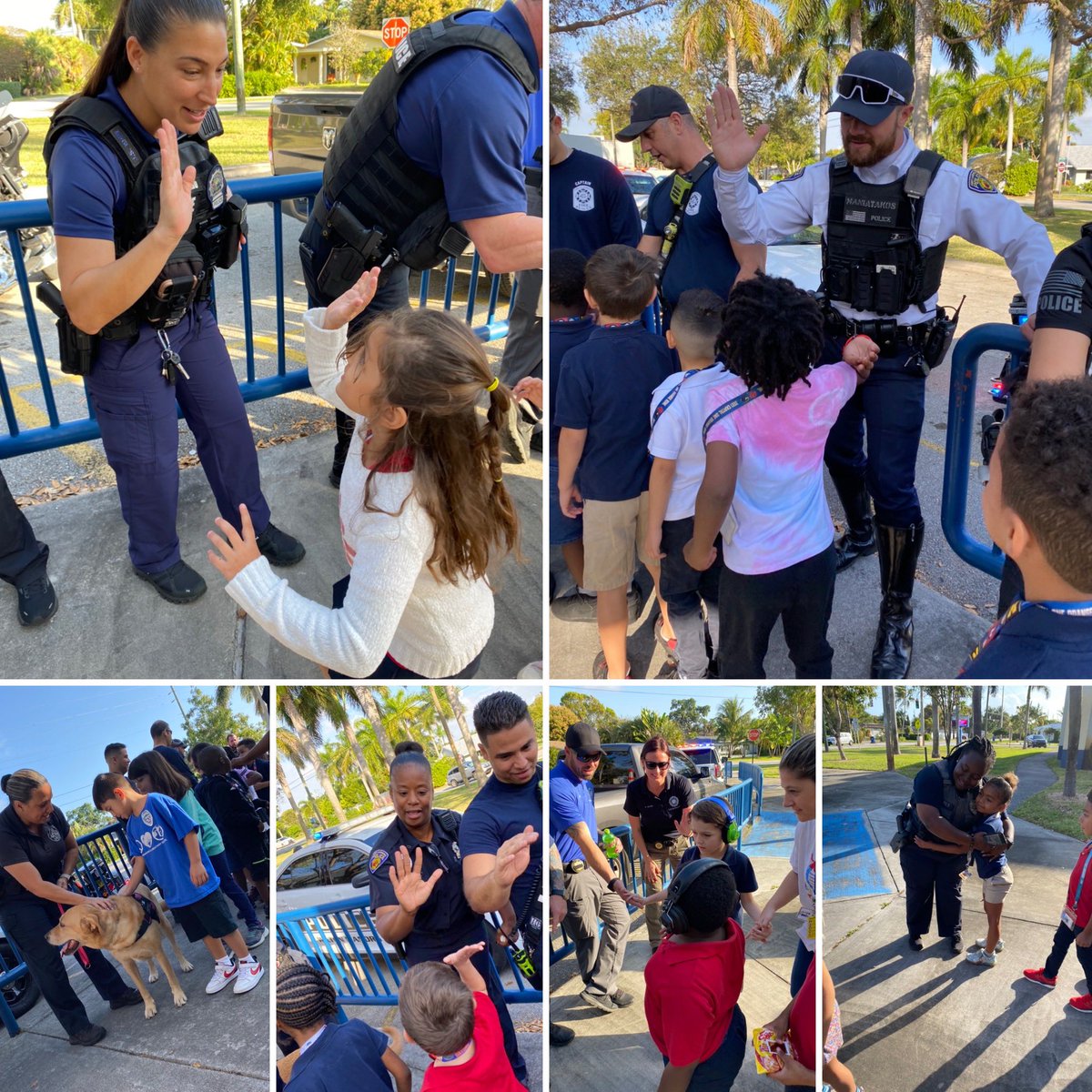 PrincipalEligon's tweet photo. This morning we had the opportunity to say thank you to super heroes that keep us safe. Thank you to @wiltonmanorsofficial Police, @ftlauderalepd and @FLFR411 for all that you do. #serviceandlove #firstresponders #wiltonmanorselementary https://t.co/HxigHbWDSl