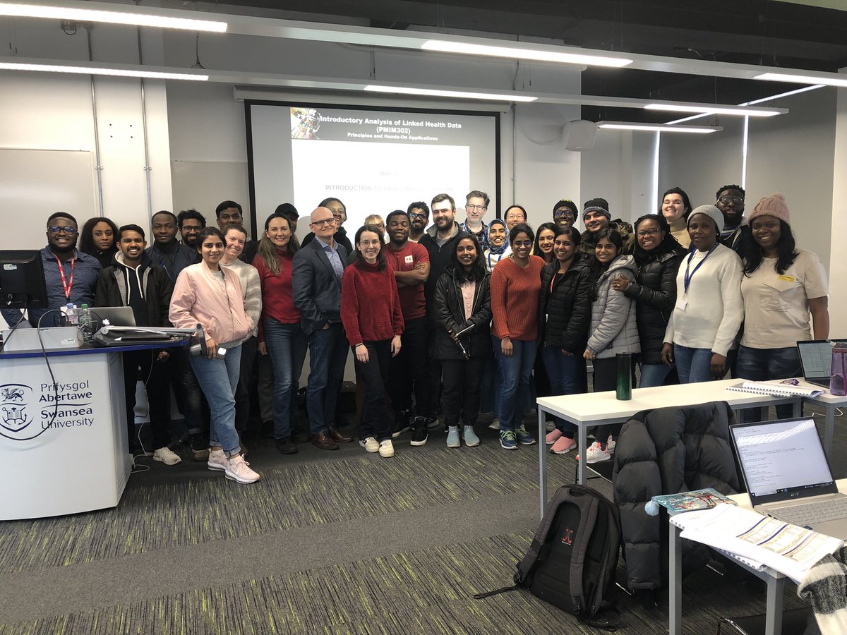 drkstevenson's tweet photo. Coming to the end of the Analysing Linked Health Data Course @SwanseaUni with Prof David Preen from @uwanews 👩🏻‍💻

So happy to meet amazing people doing great #health #research 

#bigdata #linkeddata #datascience #healthinformatics https://t.co/2Wa0y9SqUg
