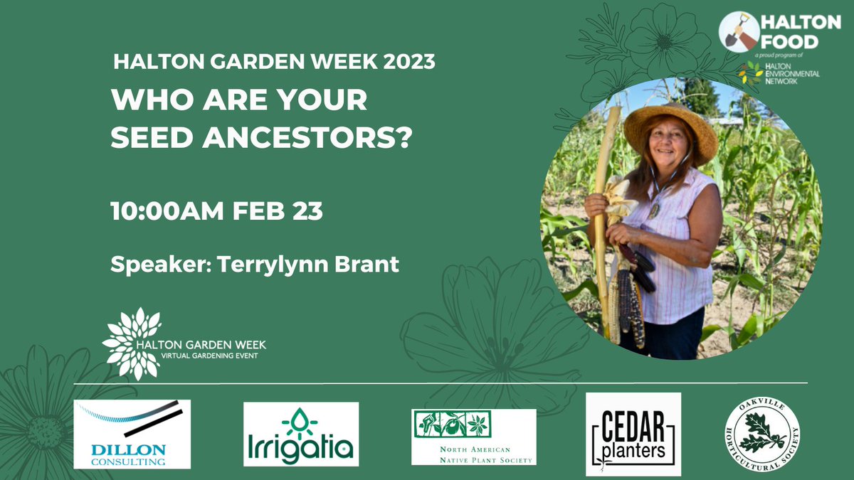 On Feb 23 at 10AM, join Terrylynn Brant (Mohawk Seedkeepers) for her presention Who Are Your Seed Ancestors? This discussion will focus on the responsibilities we have to our seed ancestors and how seeds can become a part of our family.  haltonfood.ca for more in…
