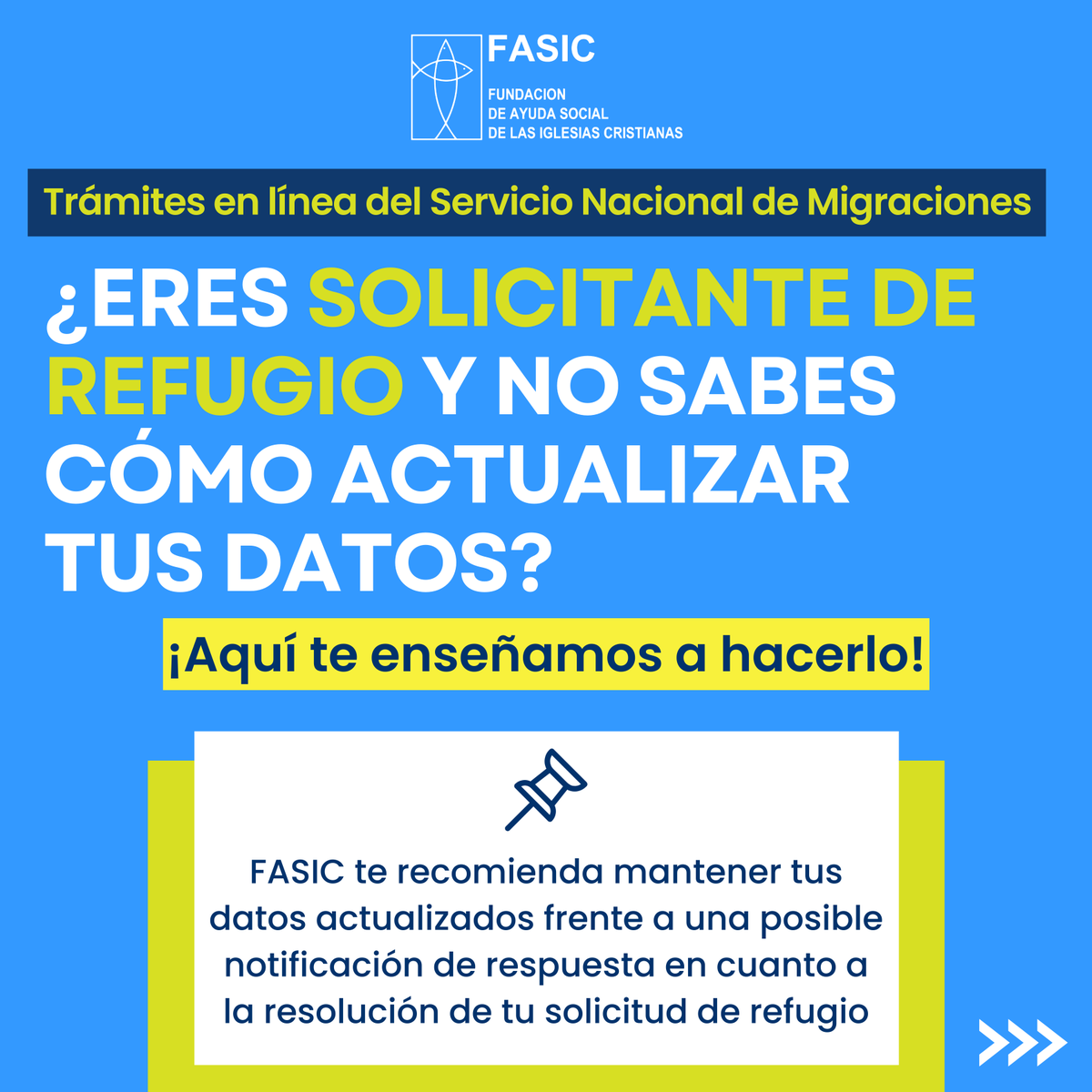 FASICDDHH's tweet photo. 📢 Comunidad #SolicitantedeRefugio en este hilo te mostramos cómo actualizar tus datos en el portal del Servicio Nacional de Migraciones⬇️ https://t.co/gHgmhN6BVn