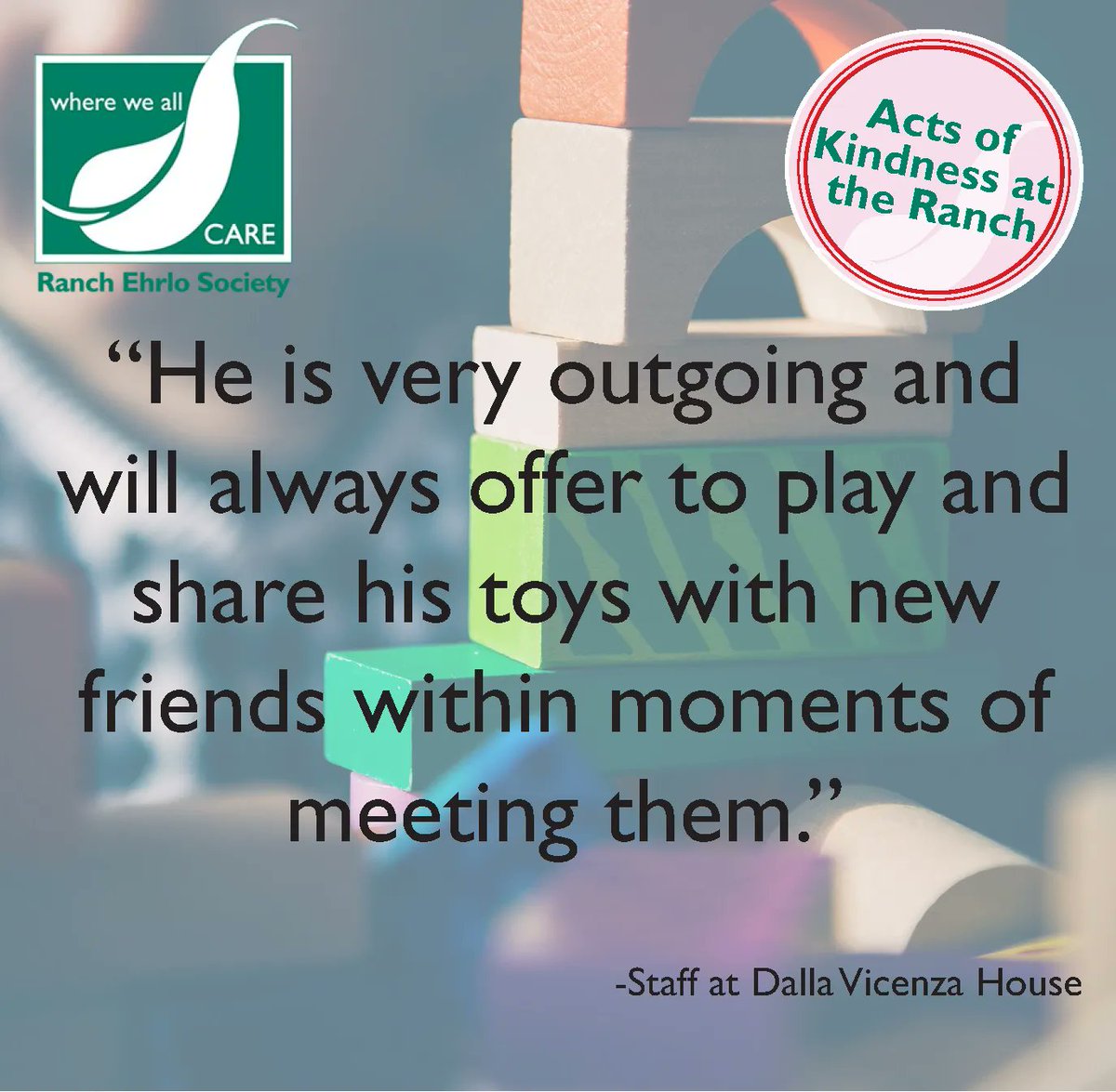 RanchEhrlo's tweet photo. Today is Acts of Kindness Day, and we would like to share one of the many acts of kindness shown by our participants each day.
Let's all show kindness, not just today, but every day. ❤️
#RanchEhrlo #ActsOfKindnessDay #ProgramExcellence #6PrinciplesofCARE #MakeADifferenceToday https://t.co/8oG94DuFdx