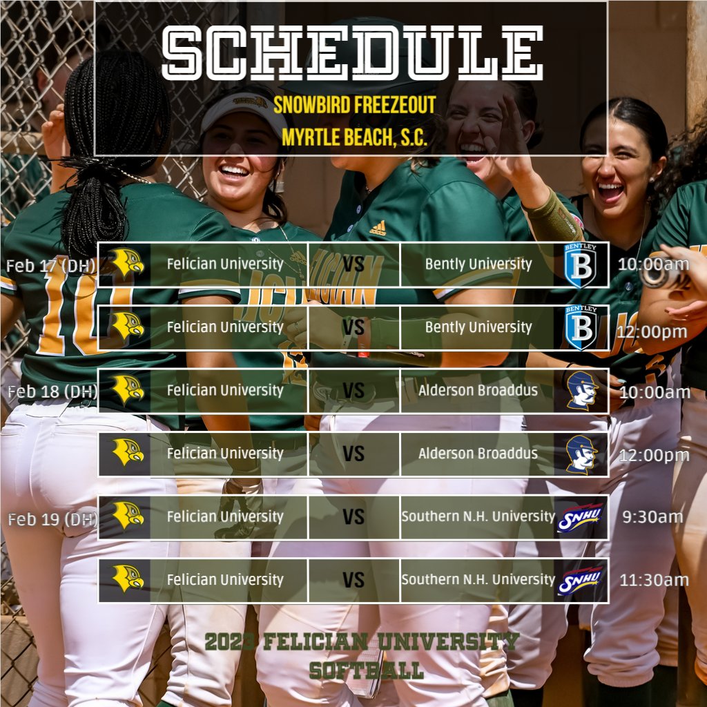 #FelicianSB is back and they're opening up their season in Myrtle Beach, S.C. 🔥