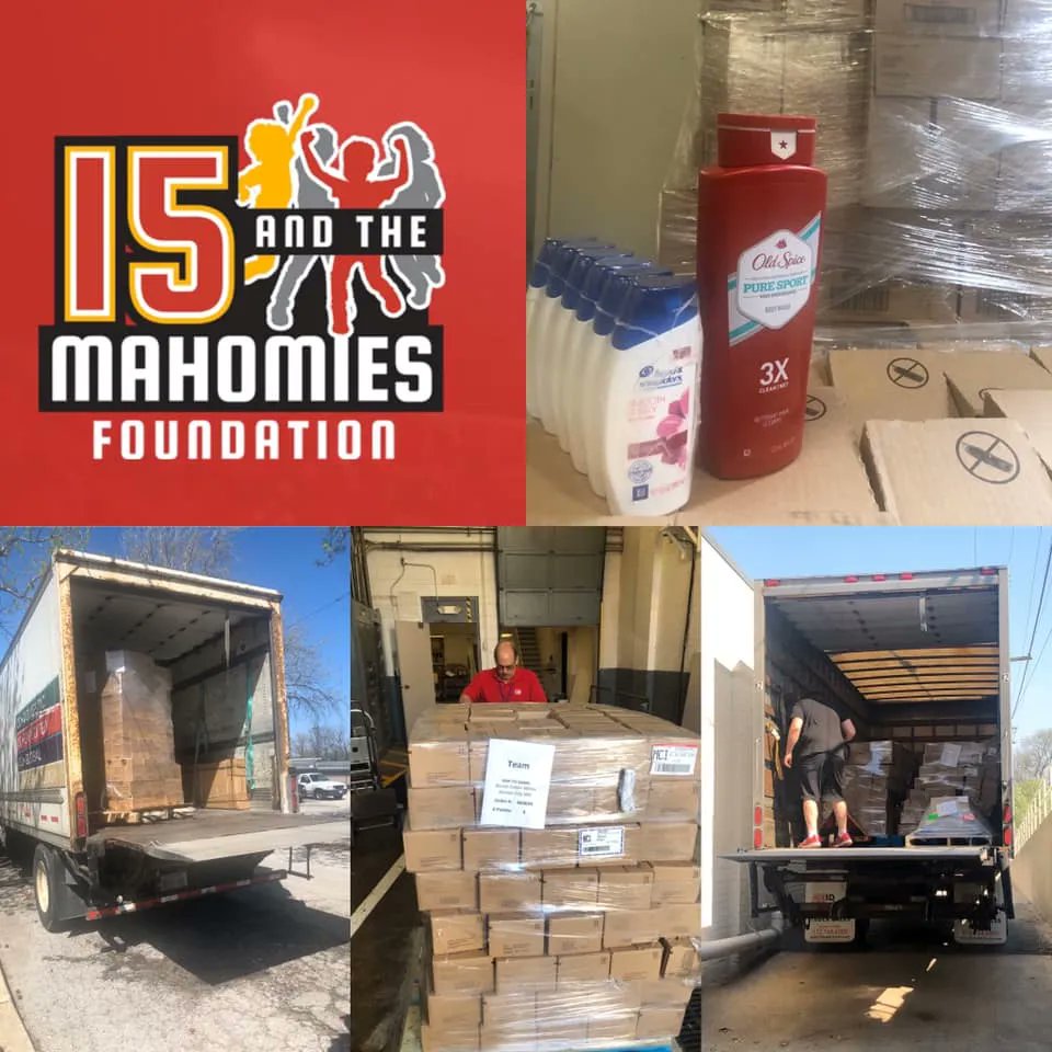 KCPS Foundation (@kcpsfoundation) on Twitter photo Flashback Friday: IN the height of the pandemic, the <a href="/15andMahomies/">15 and the Mahomies</a> Foundation donated 5 pallets of body wash, shampoo and condition to KCPS. These items will be so helpful as we build hygiene kits for families in need.
#KCPSMADE #TeamKCPS #PatrickMahomes Flashback Friday: IN the height of the pandemic, the <a href="/15andMahomies/">15 and the Mahomies</a> Foundation donated 5 pallets of body wash, shampoo and condition to KCPS. These items will be so helpful as we build hygiene kits for families in need.
#KCPSMADE #TeamKCPS #PatrickMahomes