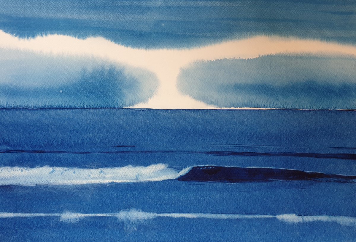 rossamacintyre's tweet photo. yeah, and 2 more, slightly larger watercolour seascapes. Again, much inspired by Alison Dunlop. https://t.co/VFtwEJfTOY