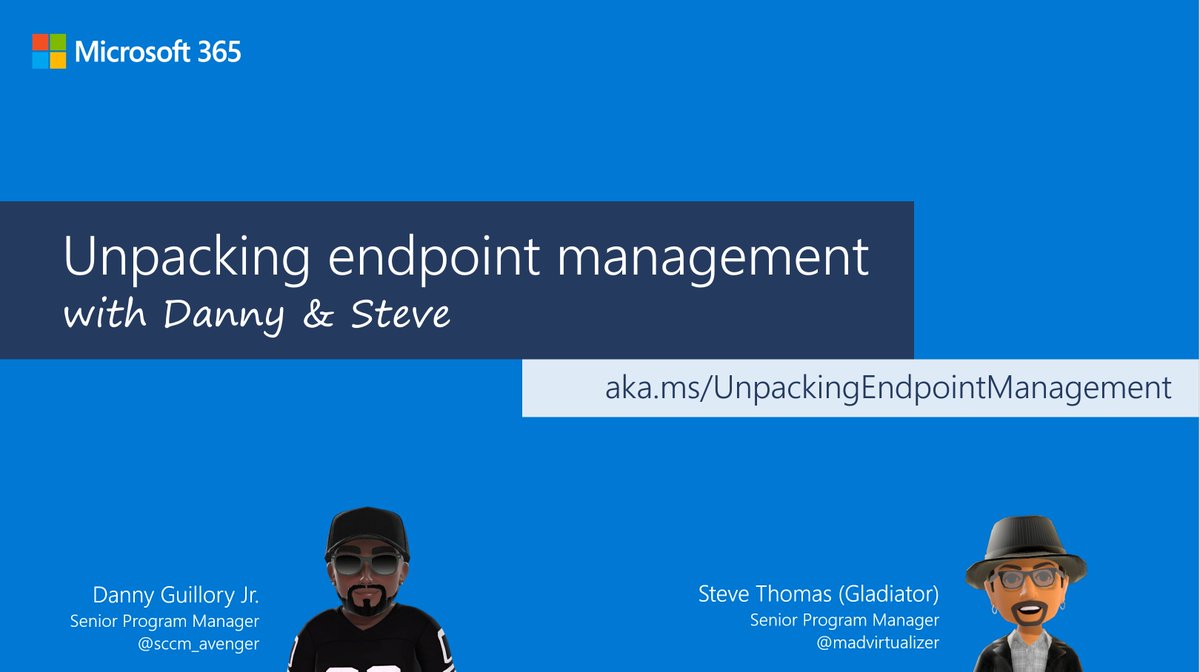 Unpacking Endpoint Management: the series continues! #MEMPowered #MEM #EndpointManagement #WorkplaceManagement

bit.ly/3KaZxsC