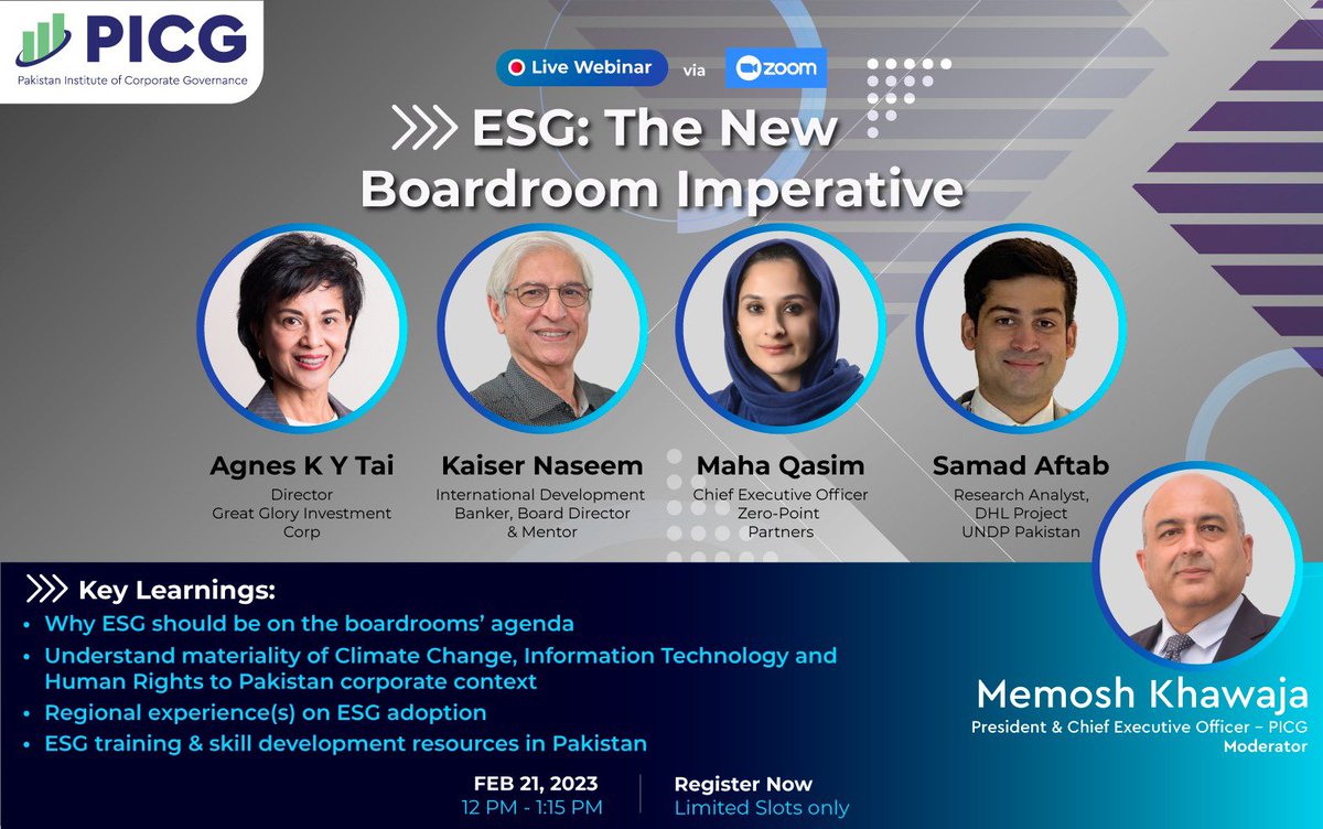 Memosh70's tweet photo. Looking forward to speaking with #ESG experts on key risks and the importance of ESG for board rooms https://t.co/n5vpKCevUF