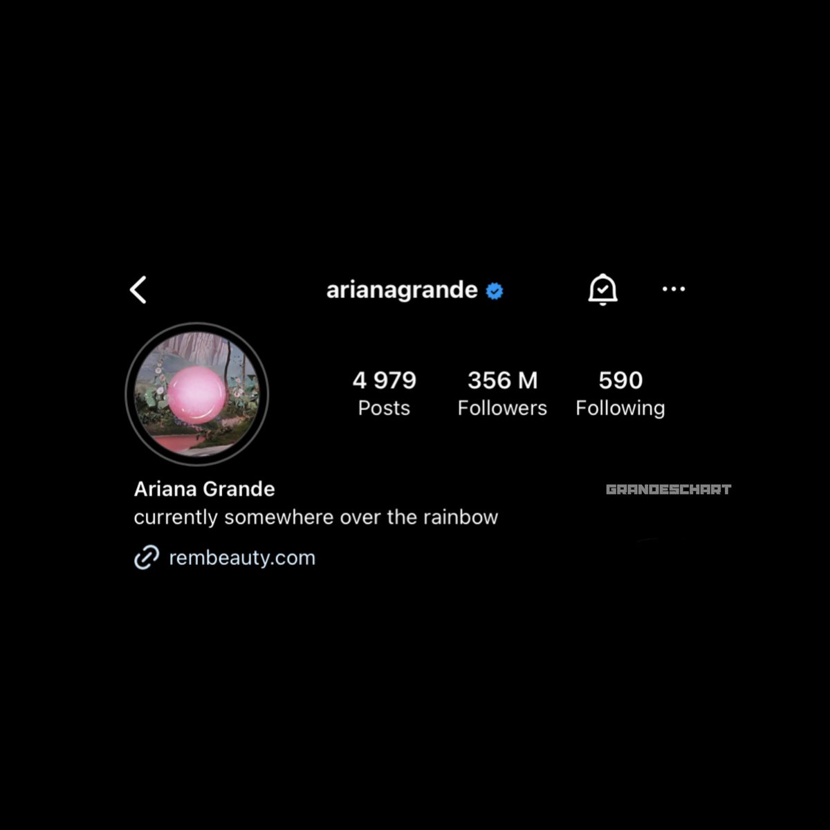 Ariana Grande changed her profile picture on Instagram