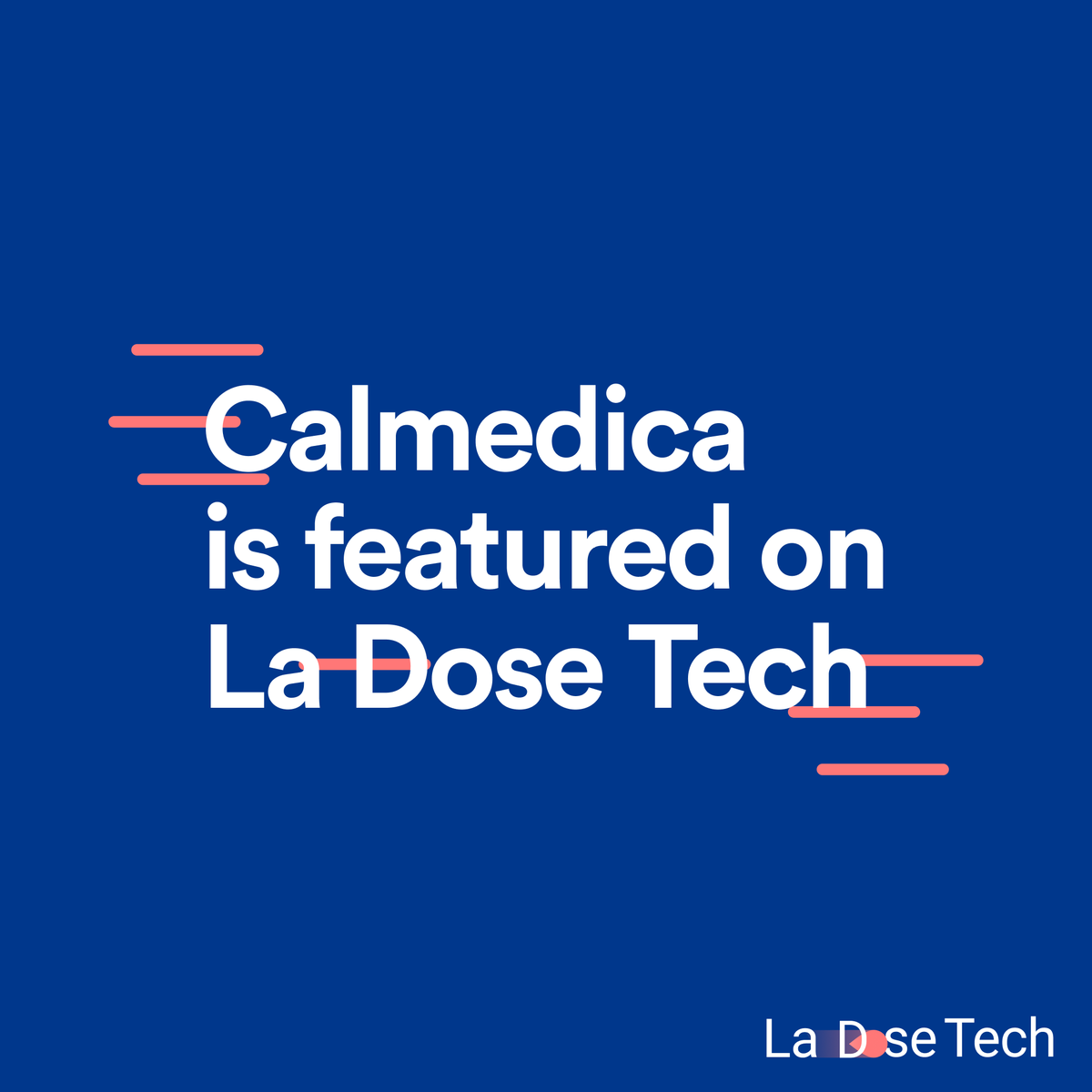 .<a href="/calmedica/">Calmedica</a> est l'app de la semaine !

Comment Calmedica utilise l'Intelligence Artificielle pour révolutionner le rapport entre le patient et le système de soin ?

Rejoignez <a href="/LaDoseTech/">La Dose Tech</a> 👉 bit.ly/3WAM4xX