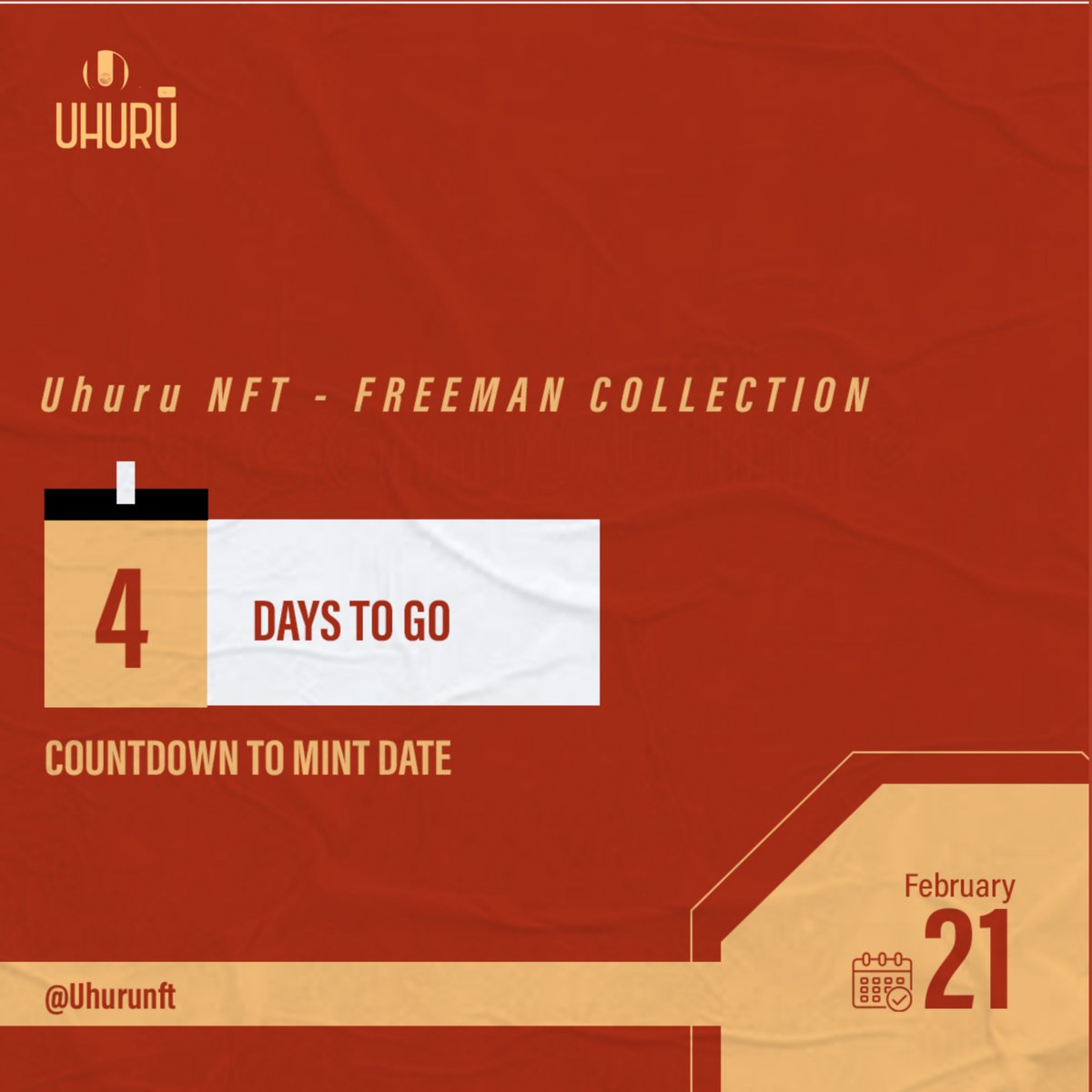Uhurunfts's tweet photo. Our Freeman Collection is 4 days away! ⏳
Don’t miss out on your chance to explore the stories of the transatlantic slave trade like never before!🙌🏿✨
Share this with a friend today❤️
#uhurunft #nftmintdate #NFTs #blackhistorymonth https://t.co/O7sklT1VDN