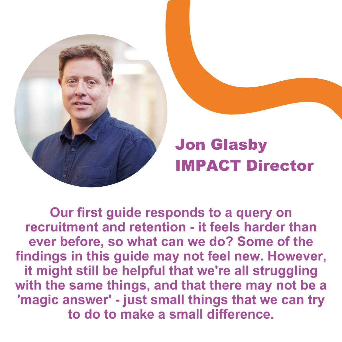 ImpAdultCare's tweet photo. "Small things that we can try to do to make a small difference."
Our Director @JonGlasby introduces our first #AskIMPACT guide on recruitment and retention. Find the recommendations here: https://t.co/M0i2ws70Zx https://t.co/spKUjuG3IJ