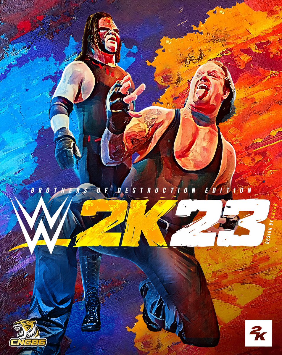 Two eternal legends and hall of famers. From their fierce battles against one another, to their indestructible alliance as the #BrothersofDestruction, the Phenom @undertaker and the Big Red Machine @KaneWWE join forces to grace the cover of #WWE2K23! @WWEgames #Undertaker #Kane