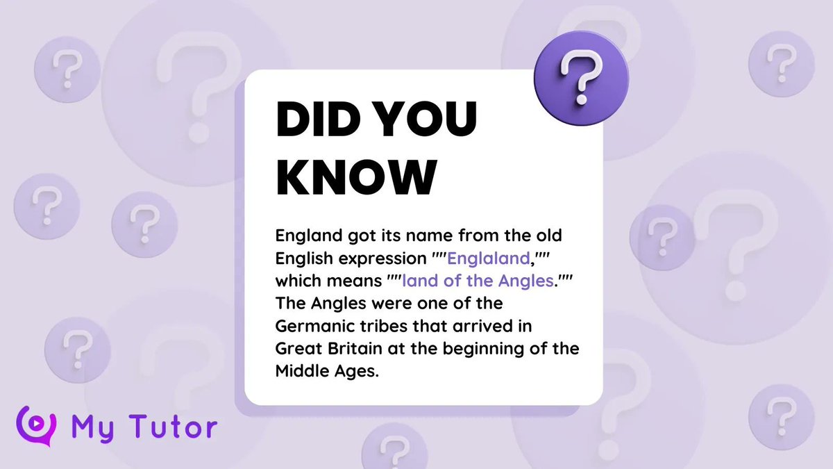 trymytutorapp's tweet image. Here&apos;s a fun fact about England! 

#didyouknow #english #mytutor #tutorapp #england