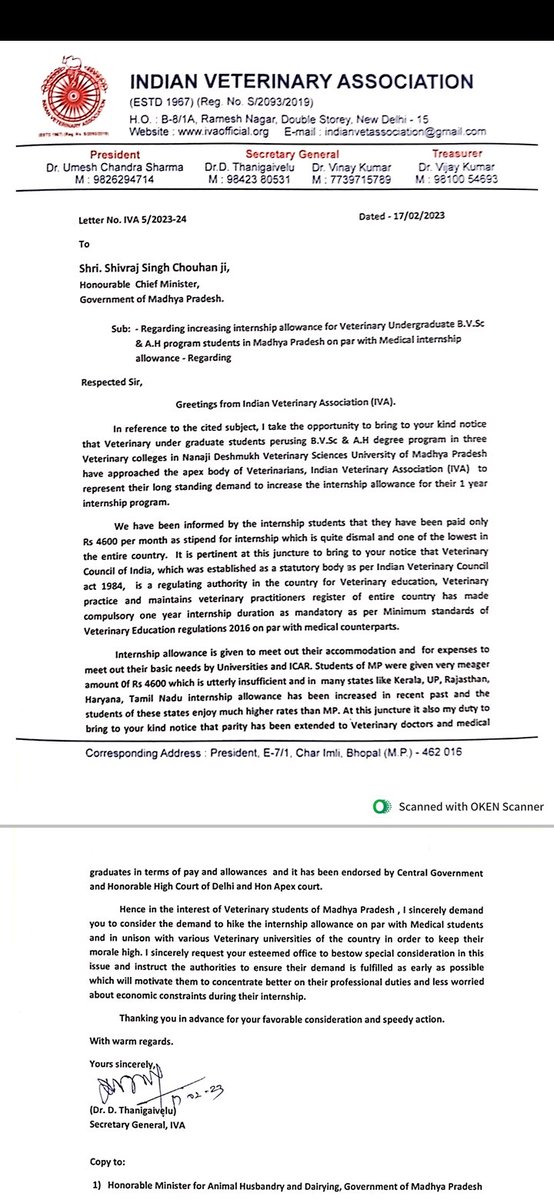 COLLEGE OF VETERINARY SCIENCE REWA,STUDENTS (@vetrewa) on Twitter photo Thank you for support...
#increase_vet_stipend
#mp_vets
#increaseMPvetStipend
<a href="/MLApremsinghBJP/">Premsingh Patel (मोदी का परिवार)</a>
<a href="/presidentVCI/">Dr. Umesh C Sharma</a>
<a href="/DrMohanYadav51/">Dr Mohan Yadav</a>
<a href="/GovernorMP/">Governor of Madhya Pradesh</a>
<a href="/ChouhanShivraj/">Shivraj Singh Chouhan</a>
<a href="/CMMadhyaPradesh/">Chief Minister, MP</a>
<a href="/drsanjeevbalyan/">Dr. Sanjeev Balyan</a> Thank you for support...
#increase_vet_stipend
#mp_vets
#increaseMPvetStipend
<a href="/MLApremsinghBJP/">Premsingh Patel (मोदी का परिवार)</a>
<a href="/presidentVCI/">Dr. Umesh C Sharma</a>
<a href="/DrMohanYadav51/">Dr Mohan Yadav</a>
<a href="/GovernorMP/">Governor of Madhya Pradesh</a>
<a href="/ChouhanShivraj/">Shivraj Singh Chouhan</a>
<a href="/CMMadhyaPradesh/">Chief Minister, MP</a>
<a href="/drsanjeevbalyan/">Dr. Sanjeev Balyan</a>