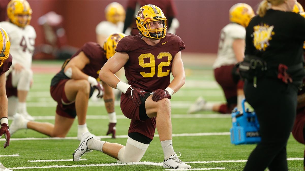 RyanBurnsMN's tweet photo. Kicking off my five "breakout" candidates for the #Gophers defense today, and we're starting with rush end @dstriggow23. 

The fourth-year EDGE saw his first significant snaps last season, and 2023 presents an opportunity to show more as the full-time guy.
https://t.co/E0EZN3cfRV https://t.co/HWUShDpKfw