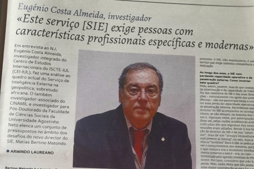 elcalmeida's tweet photo. Entrevista concedida a Armindo Laureano director do @novojornalAO e publicada na edição 773, de hoje, 17.Fev.2023, por ocasião na nomeação do novo SIE...
@CEI_Iscte #CINAMIL #Angola https://t.co/odYHRa0gE6
