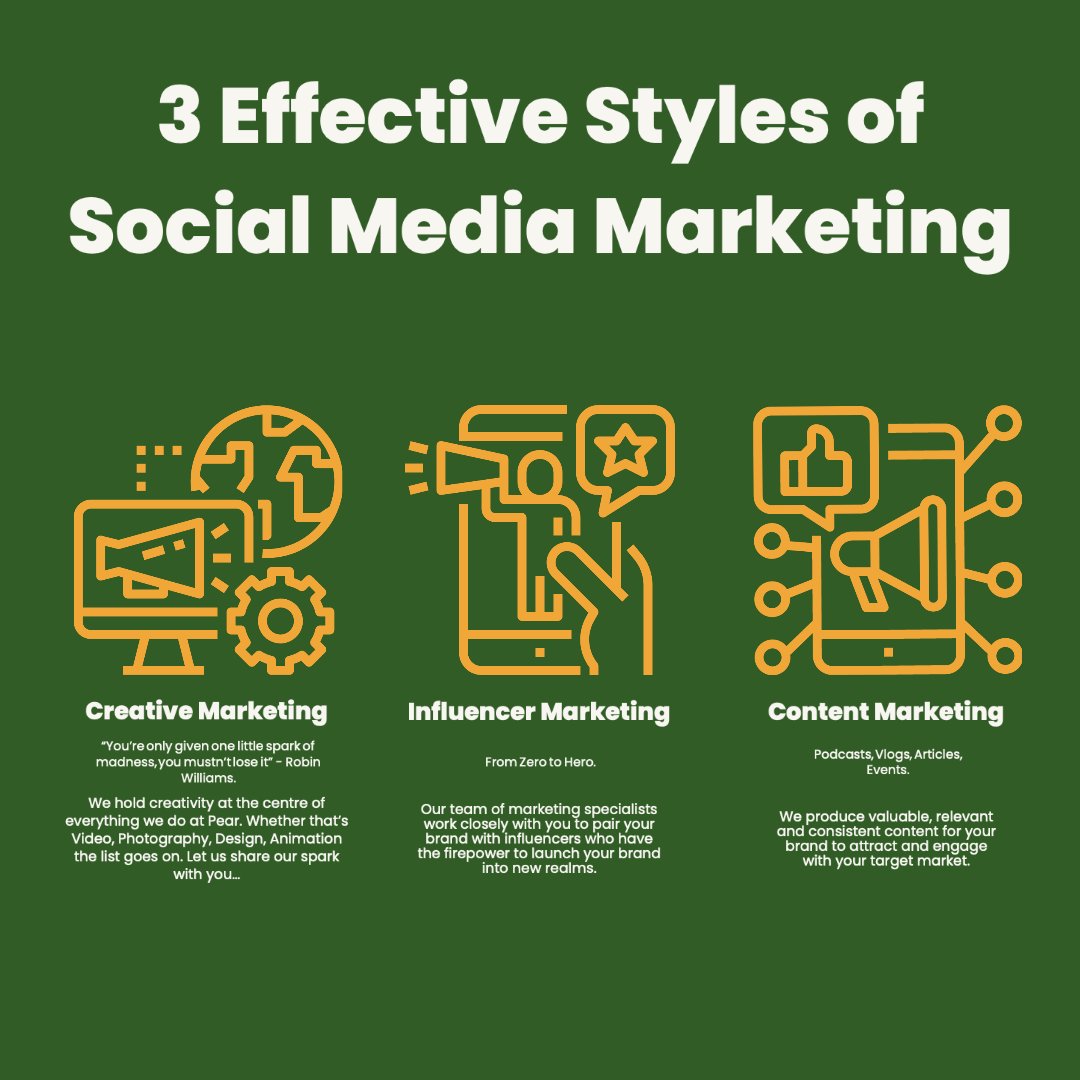 Social Media Marketing has become very popular and here at Pear we offer plenty of styles!🤳

#socialmedia #socialmediamarketing #marketing