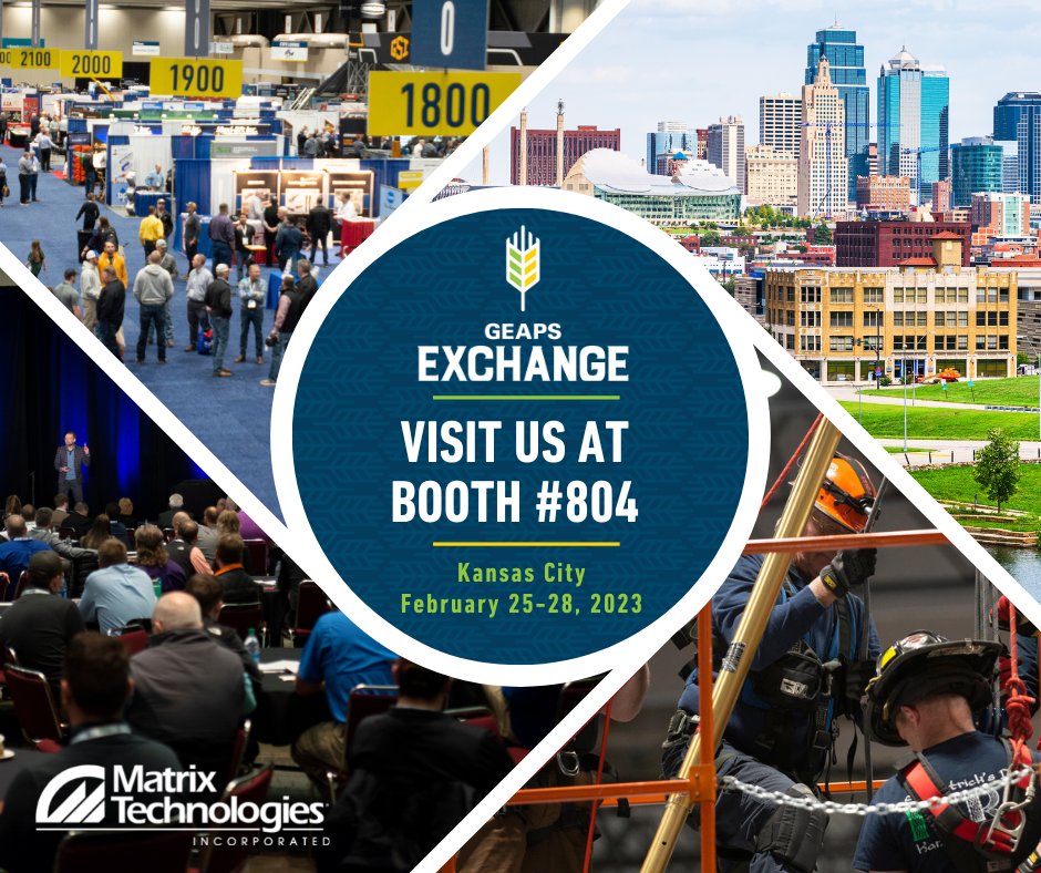 MatrixTechInc's tweet photo. We hope to see you at the GEAPS Exchange in February! #GrainIndustry #GEAPS #JoinMatrix #Engineering #MatrixTech https://t.co/IipDFVkbrf