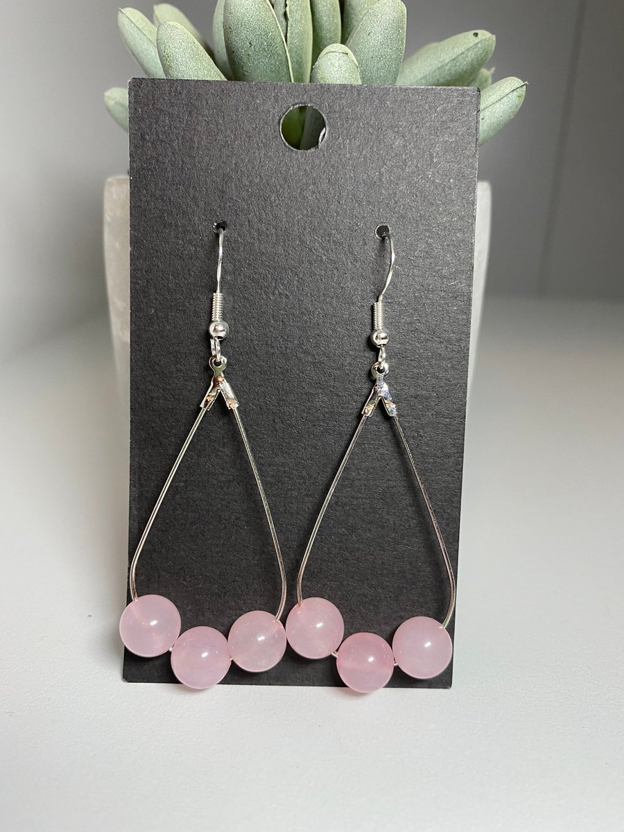 Excited to share the latest addition to my #etsy shop: Rose Quartz Teardrop Earrings etsy.me/3XDbD0v #pink #teardrop #rosequartz #women #no #teardropearrings #beads #pinkearrings #love2jewelry