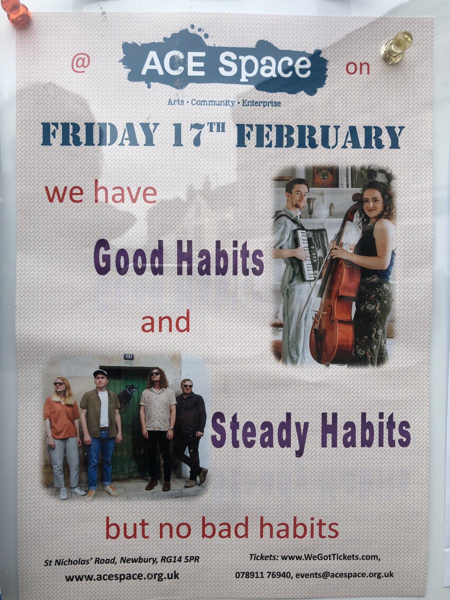 Steady Habits + Good Habits
#livemusic
Newbury
Fri 17 Feb