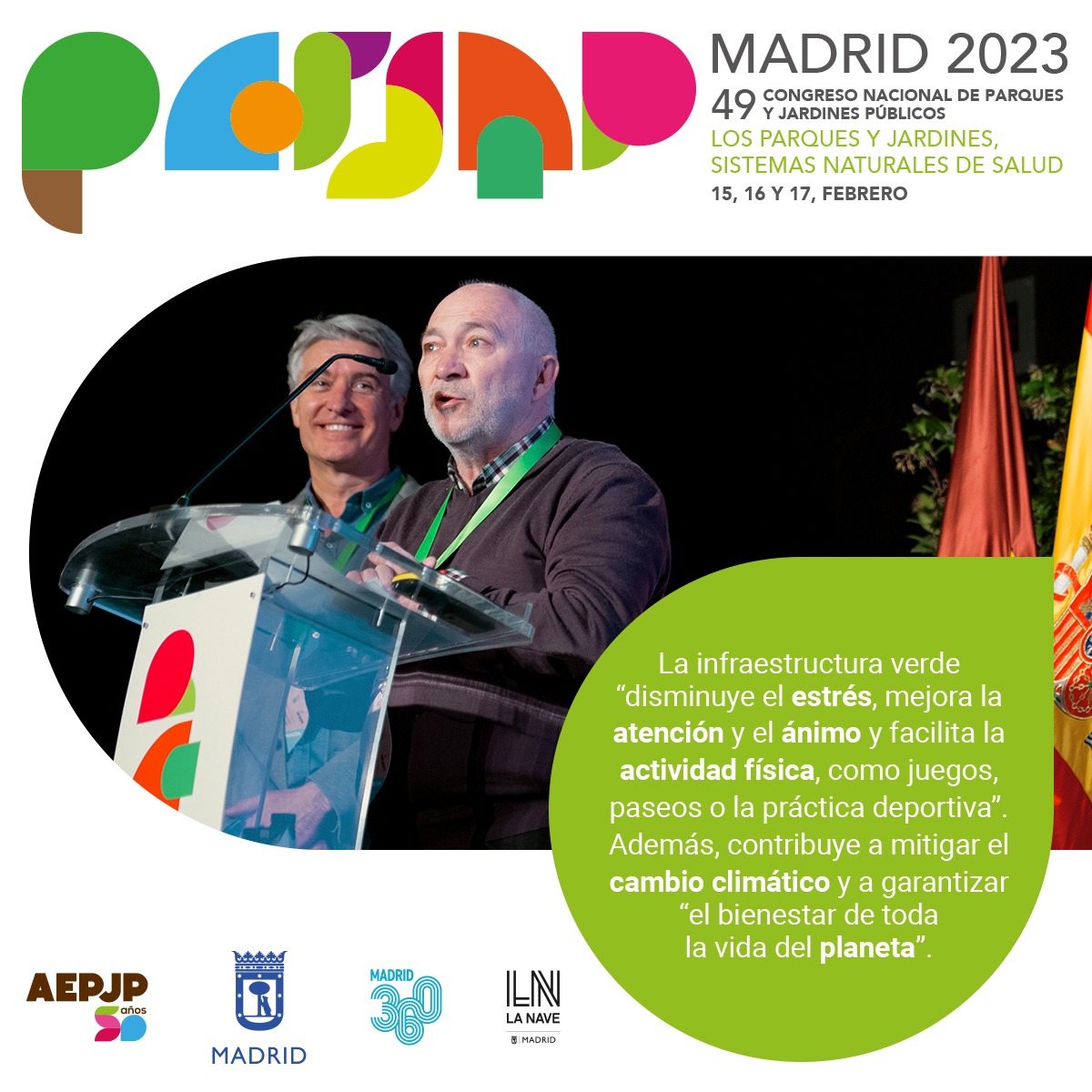 Conclusiones de PARJAP 2023: los parques mejoran la salud física y mental🌳

#AEPJP #InfraestructuraVerde #EntornosSaludables #CiudadesSaludables 

<a href="/MADRID/">Ayuntamiento Madrid</a> <a href="/LaNaveMadrid/">La Nave</a> #Madrid360