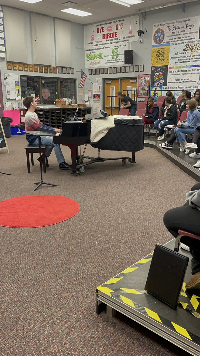 cvchoirs's tweet photo. We also had a special guest join us yesterday. CVChoir alum. @urgekilcher R.J. is currently studying Music Education at MSU. He spent the day observing, singing with us, and performing for us.  Thank you, R.J.! https://t.co/Nov2nuUHvK