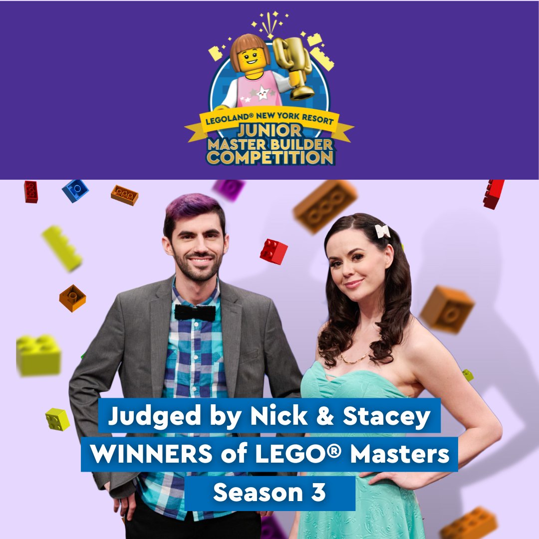 LEGOLANDNewYork's tweet photo. That feeling when creativity clicks. 👏 Put your skills to the test! Submit a build for a chance to compete LIVE on 4/1! 🏆 If that wasn't awesome enough, @thestaceyroy and @brickinnick (Winners of LEGO Masters Season 3) are the judges! 
Closes 2/20: https://t.co/OPVya6adFB https://t.co/xDh70e6oSA