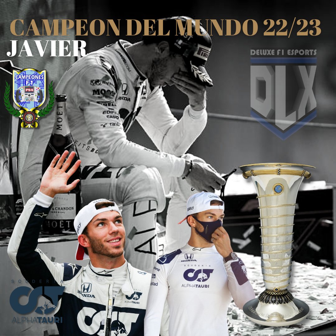 deluxef1esports's tweet photo. Grandes resultados conseguidos en @CAMPEONESF1 temporada 22/23. Javier y Leles han conquitastado el campeonato.

#f122 #f1esports #esports #formula1game #f1 #formula1 #monsterenergy #latido #f1 #deluxebeef #godlx #isbinformatica #deliciasgourmet #mercaimpex #losalamos #lamoreux https://t.co/YOvaTOtCf7