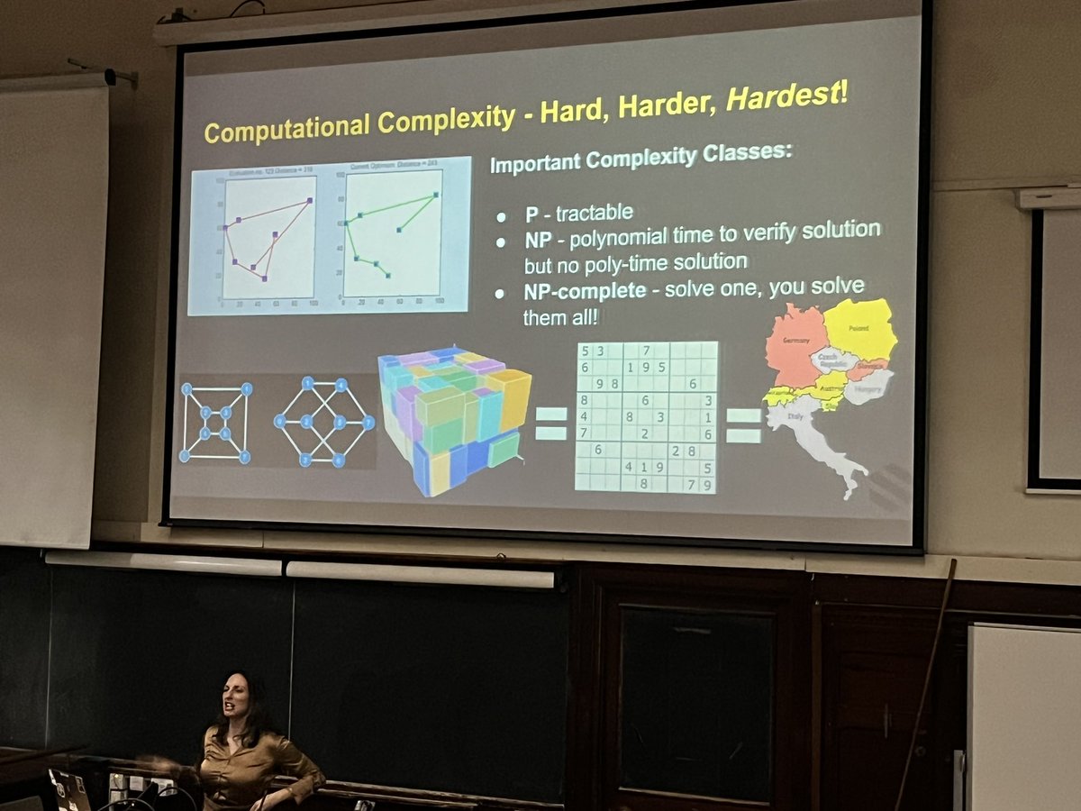 TCD_physics's tweet image. Our @quantumscitech @TCD_physics students are getting a wonderful masterclass in #QuantumComputing from #quibits to #computationalcomplexity from @SandboxAQ #MariannaBonanome. #quantumdiversity