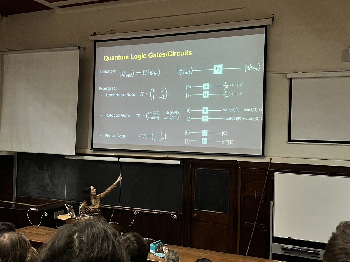 TCD_physics's tweet image. Our @quantumscitech @TCD_physics students are getting a wonderful masterclass in #QuantumComputing from #quibits to #computationalcomplexity from @SandboxAQ #MariannaBonanome. #quantumdiversity