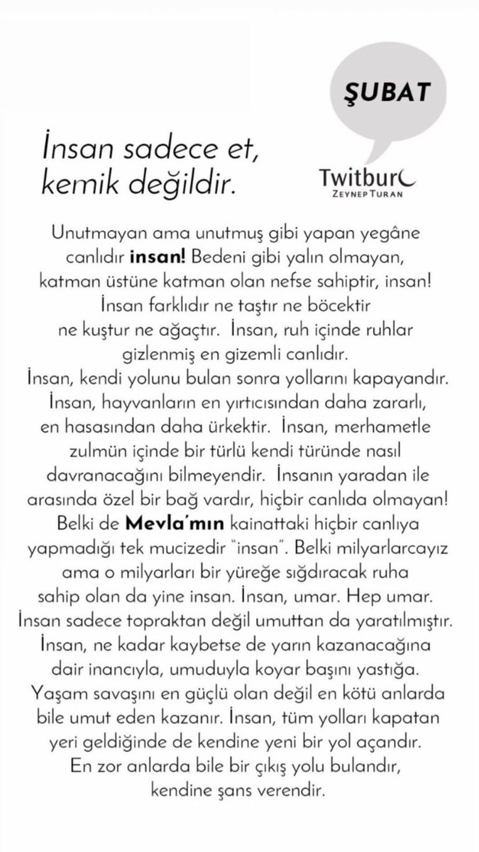twitburc's tweet photo. İnsan, insan için yaratılmıştır. https://t.co/ZVw0GQAETv