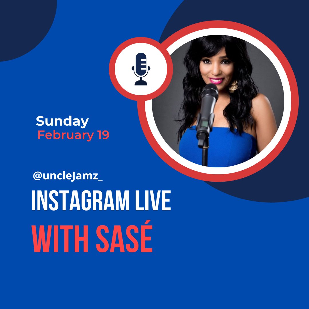SasetheSinger's tweet photo. 🔈Don't miss it!! 👏...
SASÉ will be on IG Live on Sunday, Feb. 19  @ 8PM EST with Uncle Jamz alongside MECAP label mates- Kelsi Marie &amp; Cedricka. 

#sase #sasethesinger #livemusic #rnb  #IGlive #UncleJamz #mecap https://t.co/bjEsx18xvs