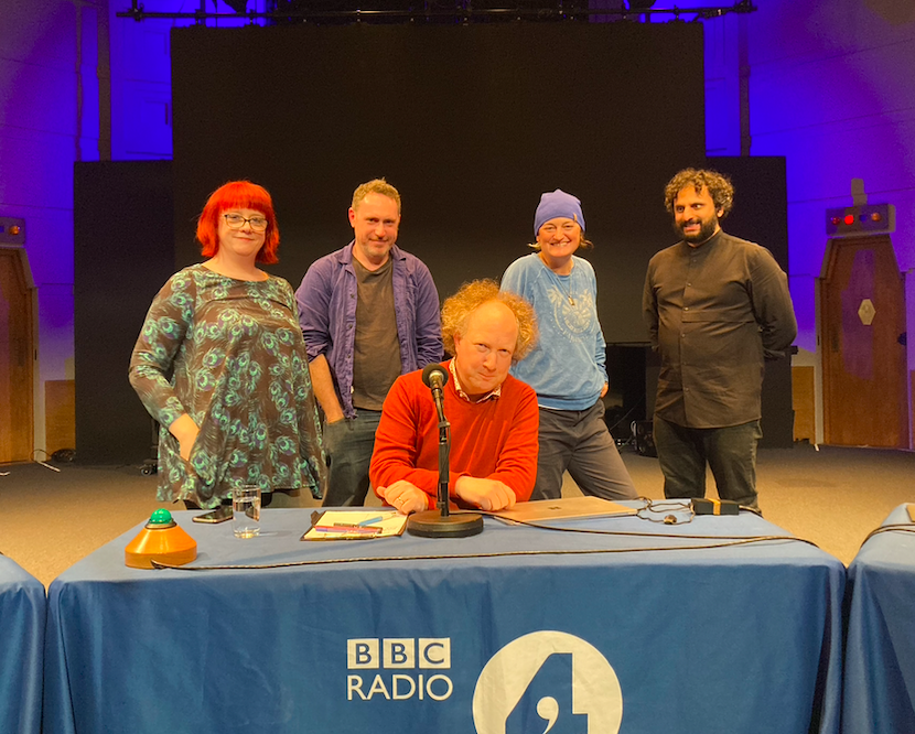 This is your five minute warning! We're on @BBCRadio4 at 6:30 Joining @ZaltzCricket are @zoelyons @hugorifkind @AngelaBarnes & @MrNishKumar Written by @ZaltzCricket with additional material from @aliterative @_brinky @EleanorMorton @PeteTell @Cloxdale