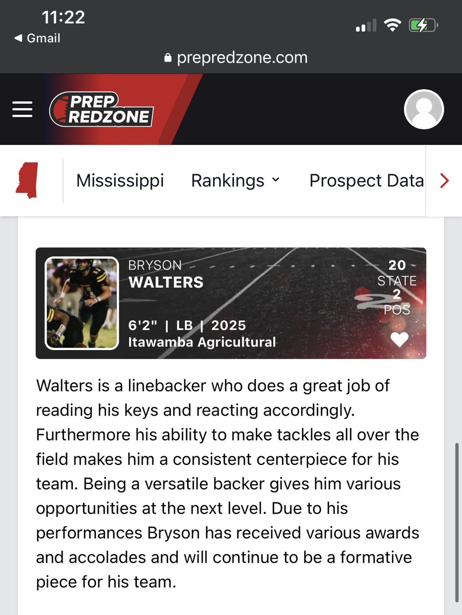MamaJAWalters's tweet photo. Thank you @PrepRedzoneMS for featuring our boy @BrysonCWalters! We are beyond blessed, but not satisfied! #ITAboy #keepgrinding #likefatherlikeson https://t.co/6Djv5YSec6