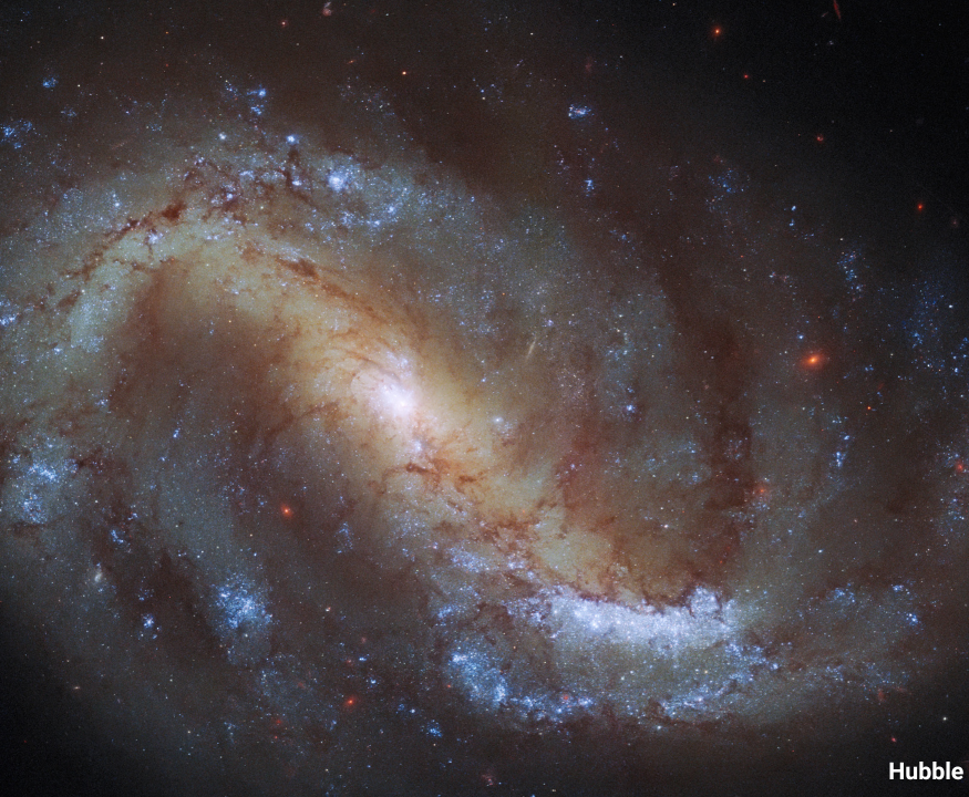 NASAHubble's tweet image. Welcome to NGC 7496.

Hubble and @NASAWebb have both observed this spiral galaxy providing data across multiple wavelengths of light.

This is just one of many galaxies Webb is studying to learn how star formation impacts galactic evolution: go.nasa.gov/3Z3u6ol