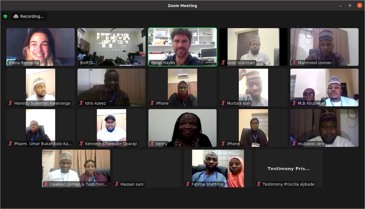 Mahmood Usman (@usmood) on Twitter photo End of day 5 #BioRTC2023 with <a href="/MurtalaBindawa/">Murtala bindawa</a>, <a href="/pez_hayes/">Pez Hayes</a> and <a href="/eremacham/">Elena Remacha</a>.
<a href="/mahmoudbukar/">Mahmoud Bukar Maina PhD FRSA</a> <a href="/TReNDinAfrica/">TReND in Africa</a> <a href="/cziscience/">CZI Science</a> <a href="/WambianN/">WAMBIAN NETWORK</a> @babasaraki1 <a href="/HajaraUmmuAfrah/">Hajara Abubakar Sadiq</a> End of day 5 #BioRTC2023 with <a href="/MurtalaBindawa/">Murtala bindawa</a>, <a href="/pez_hayes/">Pez Hayes</a> and <a href="/eremacham/">Elena Remacha</a>.
<a href="/mahmoudbukar/">Mahmoud Bukar Maina PhD FRSA</a> <a href="/TReNDinAfrica/">TReND in Africa</a> <a href="/cziscience/">CZI Science</a> <a href="/WambianN/">WAMBIAN NETWORK</a> @babasaraki1 <a href="/HajaraUmmuAfrah/">Hajara Abubakar Sadiq</a>