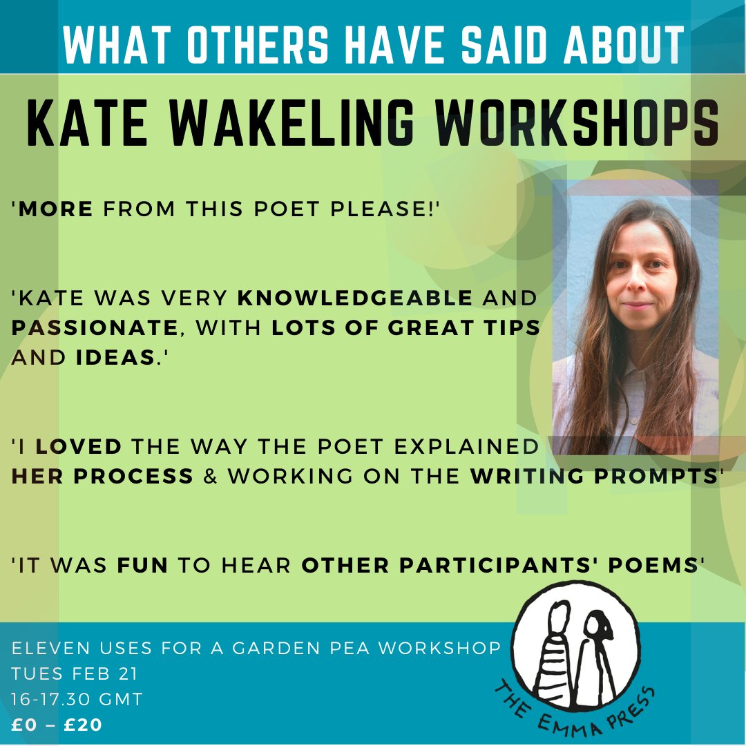 TheEmmaPress's tweet photo. You asked for more and we delivered! The incredible Kate Wakeling is back next week with a friendly, practical #workshop session on writing #childrenspoetry 🥗📖
Don’t miss out. Feb 21! ❣️

Book your ticket via the link: https://t.co/IdwydjctQJ https://t.co/mV9ZPNCZZv