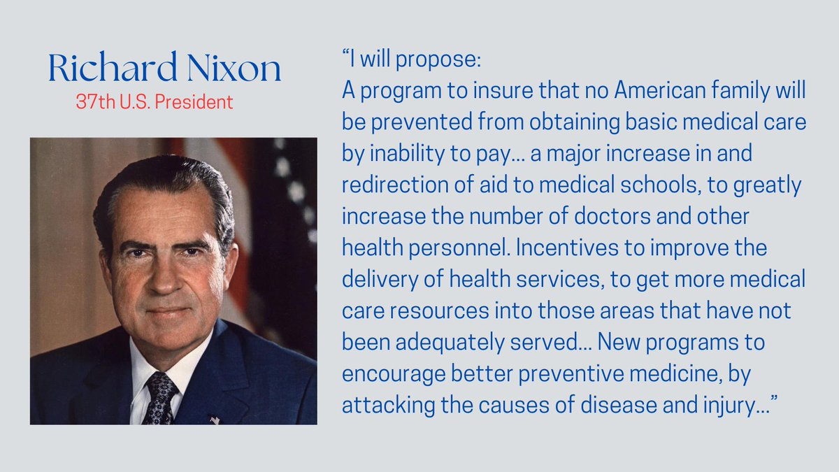 (2/5) During his 1971 State of the Union address, Pres. Nixon had mandates for employer-provided health insurance as a key foundation of his health strategy.

Follow our exploration of Presidents on health care advocacy with #PresidentsDayforHealthCare
