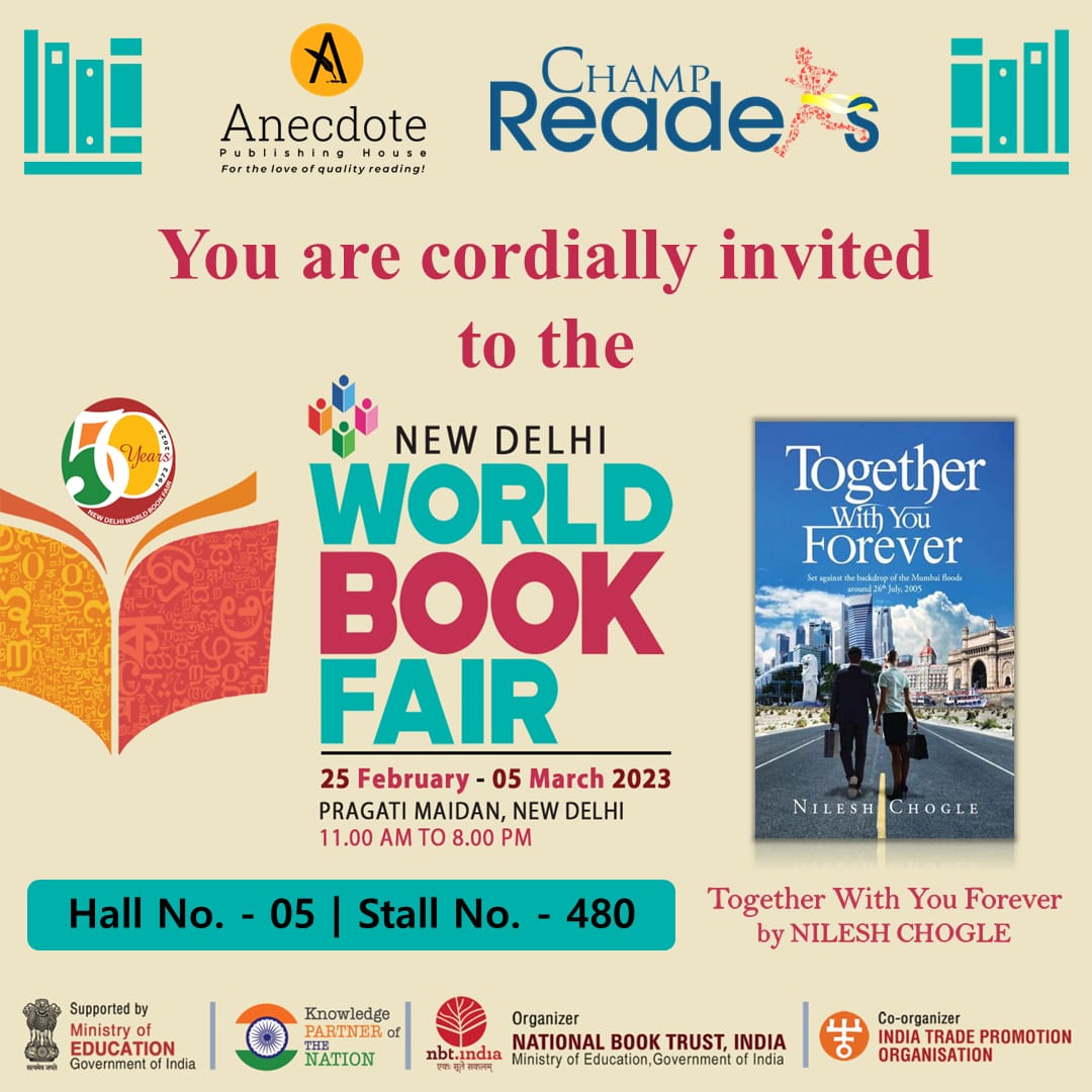 6chogs1's tweet photo. The World Book Fair 2023 is at Pragati Maidan from 25th Feb to 5th March 2023. Check out my novels/novella physically. Buy a copy for yourself. #champreaders #anecdotepublishing https://t.co/jIKMW8ARS0