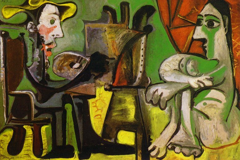 Painter and his model, 1963 #picasso #naïveart
