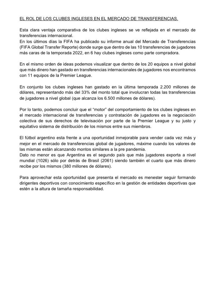 📄Hace unos días escribí una nota sobre la transferencia de Enzo Fernández al <a href="/ChelseaFC_Sp/">Chelsea FC en español</a> y cómo se relaciona esta operación con la matriz de ingresos de los clubes 🏴󠁧󠁢󠁥󠁮󠁧󠁿, el rol que estos tienen en el mercado de transferencias y la influencia de los TV rights en sus presupuestos