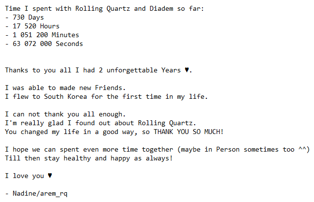 arem_rq's tweet photo. Today is the 2. Anniversary of this Fansite!🥳🎉

Thank you @Rolling_Quartz 💎💖!
Thank you #Diadem 👑💖!

I promise you I will continue to work hard for you all ♡.
#롤링쿼츠 #다이아뎀 #ThankYou https://t.co/NTvr9jWpRi