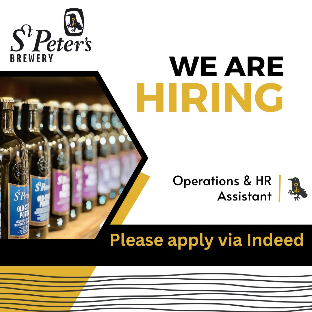 An opportunity has arisen to join the fantastic St. Peter’s Brewery office team during an exciting time of expansion for business.

A new role has been created to assist and provide administration support to the Operations &amp; HR Director.

uk.indeed.com/viewjob?cmp=St…