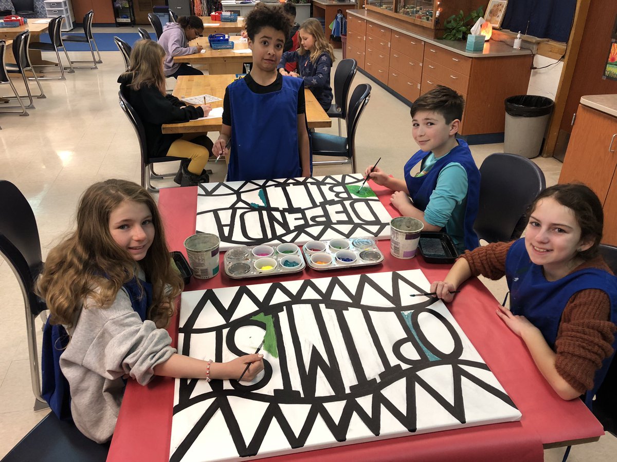 AndersonArtists's tweet photo. Today 4th graders started adding color to our new character trait canvases that will soon be hanging in the hallway!  Lots of color &amp; patterns to go!  Thanks to @cassiestephens for the inspiration! #yes2tps #tpsand1 https://t.co/WeGKe7ZVSP