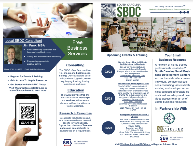 If you're not a client of the SBDC, you're missing free resources and help. Our Chester County consultant Jim Funk is both knowledgeable &amp; resourceful when it comes to helping our chamber members brainstorm ways to improve their businesses and increase sales!