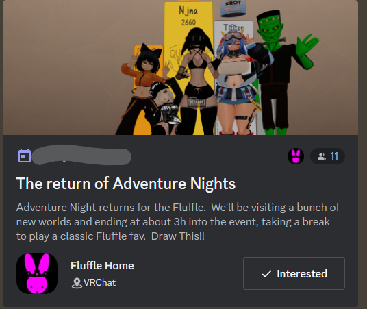 NjnaGrimsdottir's tweet photo. Join us for tonight's RETURN of ADVENTURE NIGHTS event. Be sure to be part of the FLUFFLE VRC group as attendance will REQUIRE it. https://t.co/hSku1ejIIj
Starting at 7pm UTC
#VRChat #FeVRtwt #FeVR #VR #Friends
#FluffleFriends4Evar https://t.co/Y0mzkb3dOx