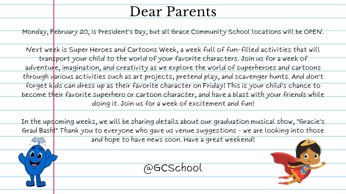 📰Here's some news from Grace Community School #MoreThanASchool #WeAreAFamily #OurPreschoolersCanRead