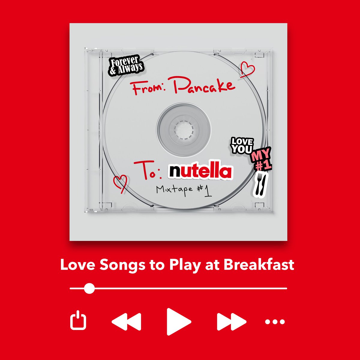 NutellaUSA's tweet photo. Follow the drama one playlist at a time. 🎶 Listen as Pancake breaks up with Syrup and falls in love with Nutella over the perfect playlists https://t.co/NBi1dSfHlQ

Let us know your go to break-up or love song and we just might add it to our playlists… https://t.co/xE3AHGTTAM