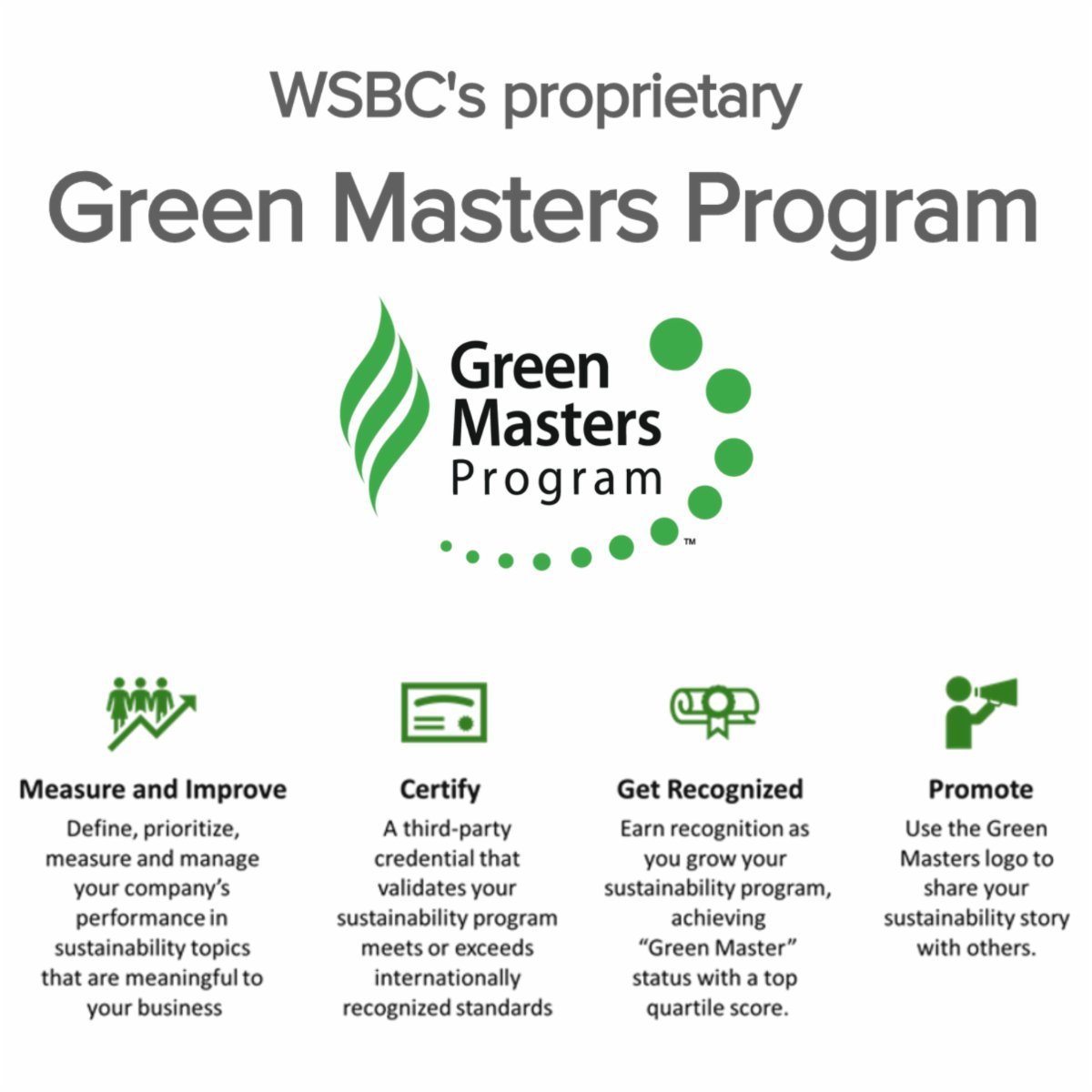 "There is so much to do in sustainability and with a small team we knew we couldn't focus on everything. The Green Masters Program helped us hone in and figure out what to do first. We become members because we love collaborating to learn, problem-solve and generate solutions."