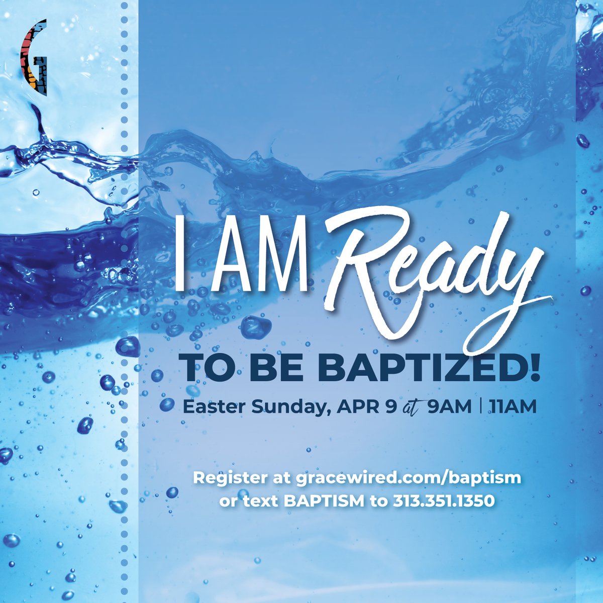 gracewired's tweet photo. If you have accepted Jesus Christ as your Lord and Savior, then you are ready to be baptized! And what better time to take this next step by being baptized here with your Grace Family on Easter Sunday?! If you're ready, register today at https://t.co/uWRj1ha1T3. https://t.co/Z28P3tSFpK