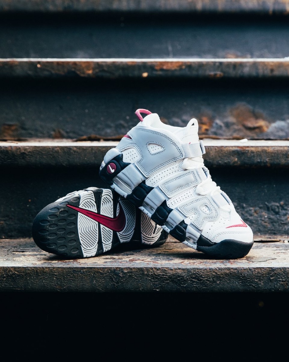 Nike Air More Uptempo Rosewood Wolf Grey ナイキ モアテン Women's Air More Uptempo 'Rosewood and Wolf Grey' (DV1137